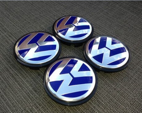 R36 MK4 MK5 MK6   PASSAT 3B7 (601) (171)  4  ο  ٰ  ٰ  / ǹ   ĸ 65mm  ĸ/4pcs New VW Volkswagen BLUE/SILVER WHEEL CENTER CAP